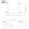 Lampa wisząca Linea No.1B 120cm 4k złota (LA089/P2_120_4k_gold) - ALTAVOLA DESIGN