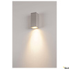 THEO WALL, lampa ścienna outdoor, QPAR51, kwadratowa, srebrnoszara, maks. 35W (229524) - SLV