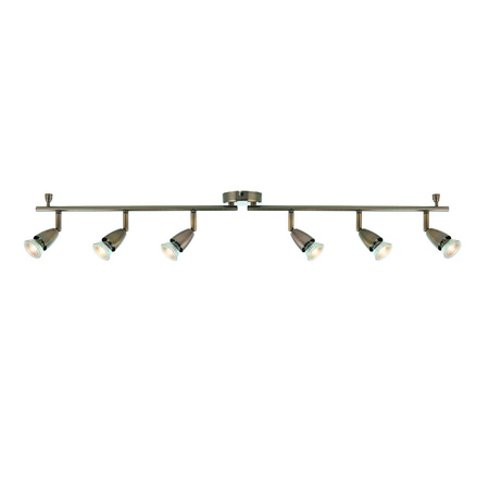 Lampa sufitowa Amalfi 6lt bar antique brass 35W (61001) - Saxby