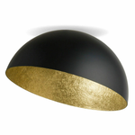 CEILING LAMP E27 MAX 40W METAL BLACK-GOLDEN LEAF (23259 Zambelis) - Zambelis