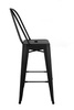Krzesło barowe TOWER BIG BACK 76  (Paris) czarne (KH010100964) - King Home