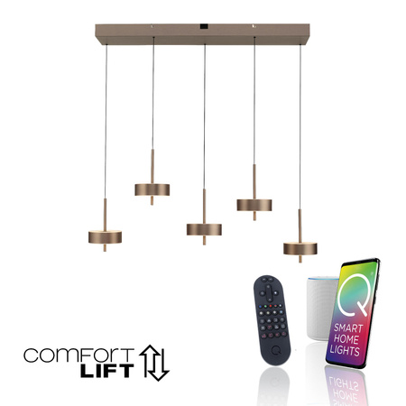 Lampa sterowana Smart Q-ROTATE CIEMNOMETALOWO-BRĄZOWY (2249-34) - Paul Neuhaus