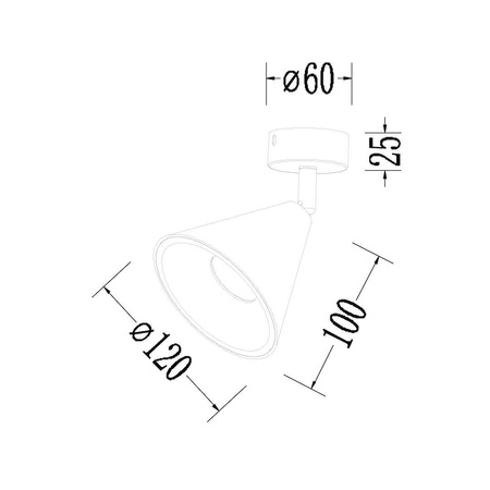 Oprawa Cone Spot Złoty 1xGU10 (ML1120) - Milagro