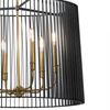 Żyrandol/ Lampa wisząca Linara - 6 źródeł światła (QN-LINARA-6P-BK) - Quintiesse