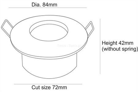 Oczko lampa do wbudowania hermetyczna DECKENEINBAURING IP65 12V kol. chrom (D110002)