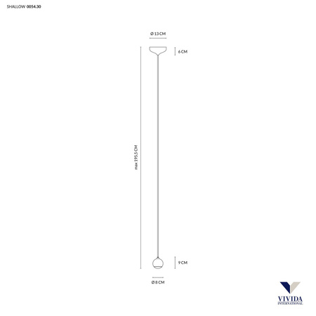 Lampa Wisząca SHALLOW 1 (0054.30.BI) - Vivida