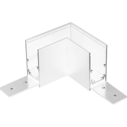 Łącznik L natynkowy szynoprzewodu magnetycznego Komatsu 48V - Biały   (6516) - Shilo