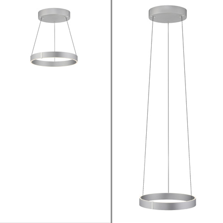 Lampa wisząca z płynną regulacją wysokości PURE E-CLIPSE ALUMINIUM (2560-95) - Paul Neuhaus