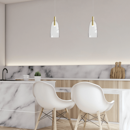 PENDANT LIGHT 5W CLEAR GLASS (1966 Zambelis) - Zambelis