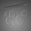 Altavola Design: Lampa wisząca Ledowe Okręgi no. 8 czarna 180 cm in 3k	 (LA076/P_180_in_3k_black) - ALTAVOLA DESIGN