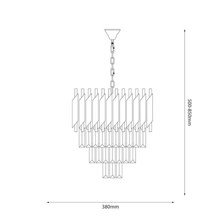 Żyrandol CRISTAL 5xE14 (ML1634) - Milagro