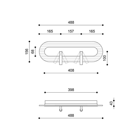 RIFLO W D oliwkowa lampa ścienna / kinkiet z regulowanymi reflektorami (RIWD614002) - Ummo