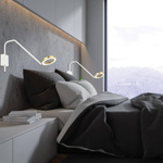 LED WALL LIGHT 7W 3000K ALUMINUM WHITE MATT GOLD (22043 Zambelis) - Zambelis
