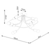 Żyrandol LEVAR 8 czarny (SL.1457) - Sollux Lighting