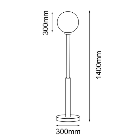 Lampa podłogowa iO - Czarna (1400 mm)   (9416) - Dohar
