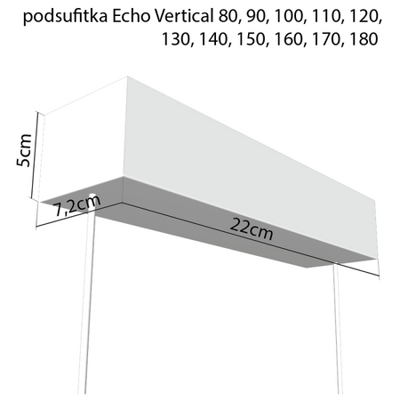 Lampa Wisząca Echo Vertical 90 Kol. Beżowy 3000 - Ramko