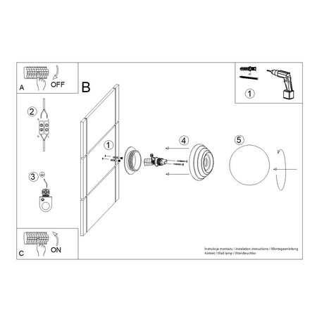 Kinkiet ZORI zielony IP44 (SL.1894) - Sollux Lighting