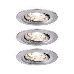  Oprawa wbudowana Nova mini Coin okrągła ruchoma LED 3x4W 310lm Żelazo Szczotkowane/Aluminium (PL94295) - PAULMANN