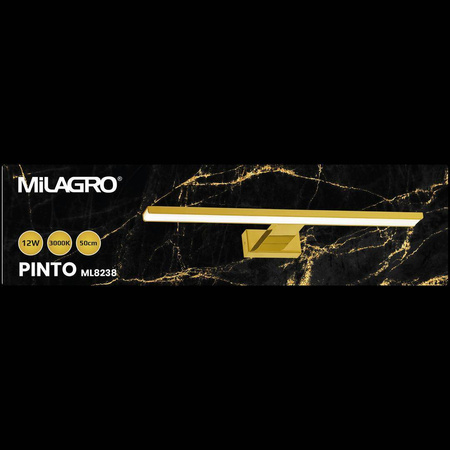Kinkiet PINTO GOLD 12W LED 50cm (ML8238) - Milagro