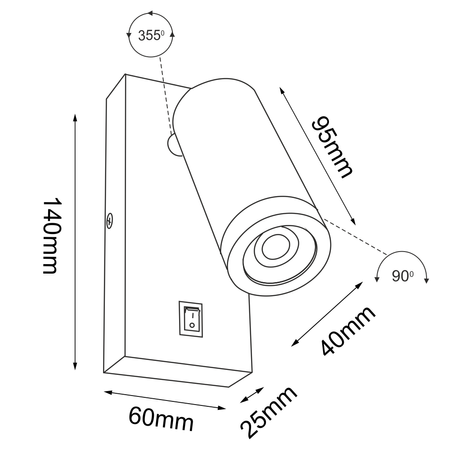 Kinkiet Doku - Czarny   (4025) - Brosline