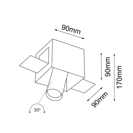 Lampa wpuszczana Yamato 1 - Biała   (3037) - Shilo