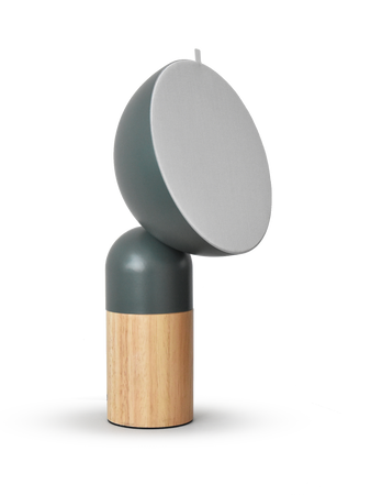 MAX Lampa biurkowa z możliwością jednorazowego ustawienia kąta świecenia oraz tekstylnym dyfuzorem . Przewód tekstylny czarny (LY04MAX/H36/VC) - LYOMA