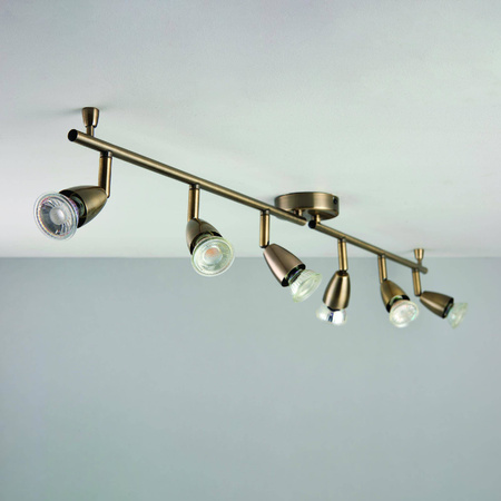 Lampa sufitowa Amalfi 6lt bar antique brass 35W (61001) - Saxby