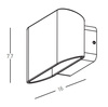 OUTDOOR WALL LIGHT LED 11W GRAPHITE (E274 Zambelis) - Zambelis