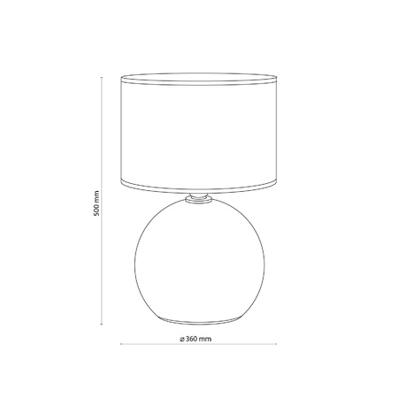 Lampa stołowa PALLA czarna Ø 36 (5080) - TK Lighting