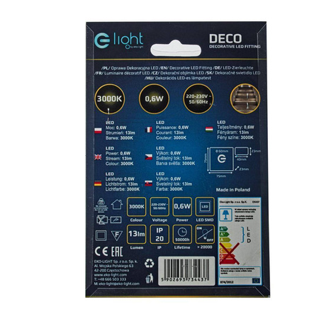 DECO Barwa Ciepła 3000K (EKS4437) - Eko-Light