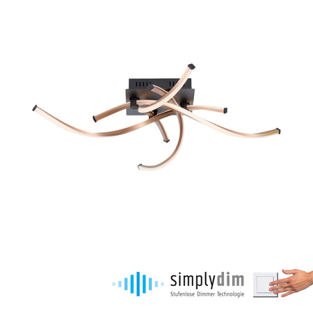 POLINA LAMPA SUFITOWA CZARNY/ZŁOTY (9144-18) - Paul Neuhaus