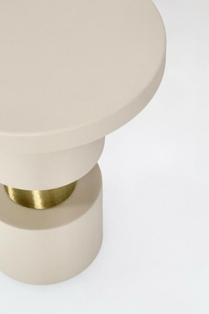 BIZZOTTO stolik kawowy MITUL FOG beżowy   / złoty (0747261) - Bizzotto