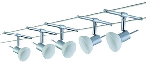 System linkowy Sheela max. 5x10W GU5,3 Chrom Mat/Opal 230/12V 60VA Metal/Szkło (PL94136) - PAULMANN