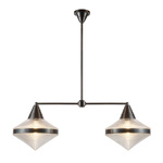 Lampa wyspowa Willard - 2 źródła światła - Miejski brąz (QN-WILLARD-LP2-UBZ-PG) - Quintiesse