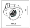 LED lampa HALO OK 1*8,9W Black IP20 (03357B) - ZARlight