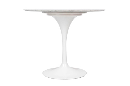 Stół TULIP MARBLE 90 CARRARA biały -      marmur, metal (GT-09M.FI90) - King Home