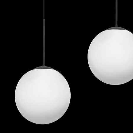 RETRO lampa wisząca ze szklanym kloszem biała W-1 (66485) - Ramko