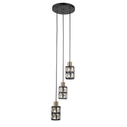 Lampa wisząca Menfi  (PND-44236-3-BK-GD) - Italux