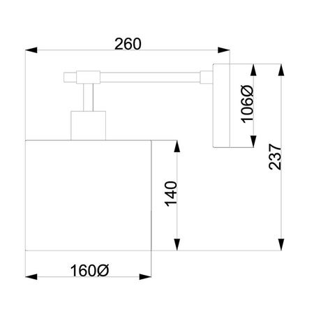 Kinkiet Balance (BALANCE1-BKPN) - Elstead Lighting
