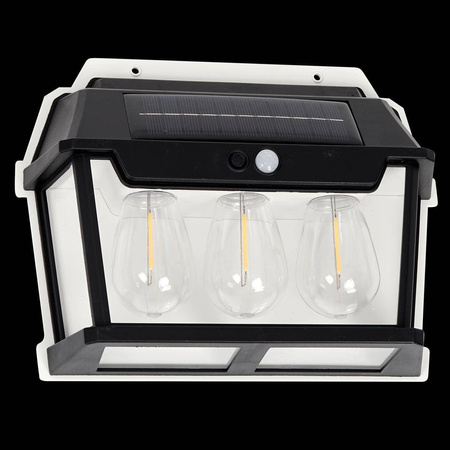 Kinkiet Solarny z czujnikiem ruchu Filo Potrójny 3000K (EKO0727) - Eko-Light