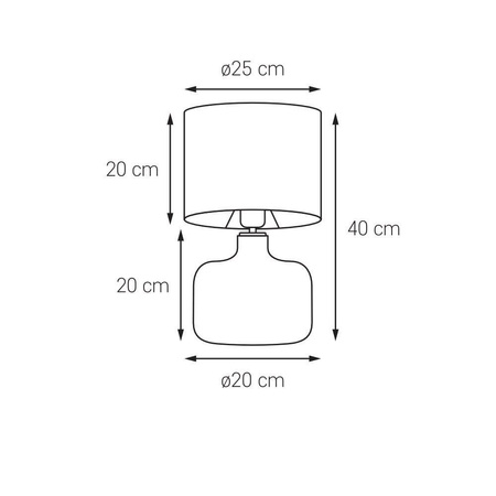 Lampa stojąca LORA CZARNY/BORDO (41058111) - KASPA