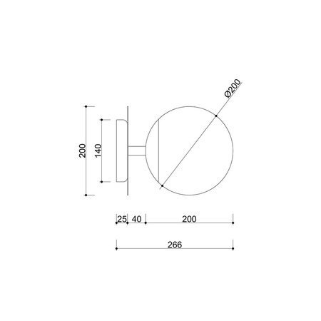 PLAAT C oliwkowa lampa ścienna / kinkiet (PLC114000) - Ummo
