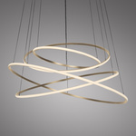 PURE E-FLYING RINGS LAMPA WISZĄCA BRĄZOWA (2566-97) - Paul Neuhaus