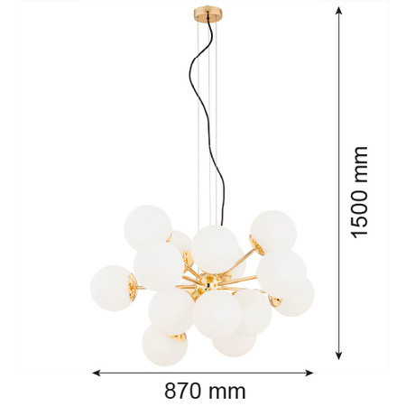 Żyrandol 15 pł. SATELITE PLUS (5048) - Argon
