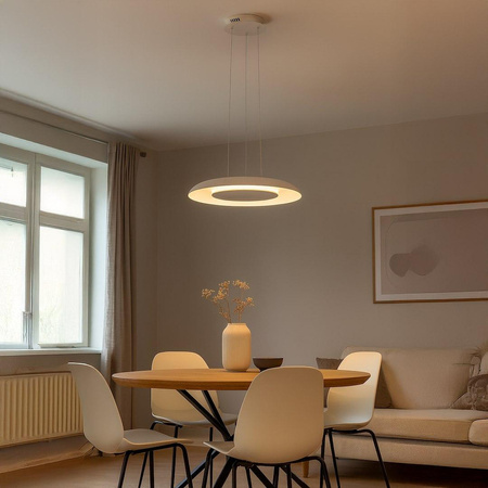 Lampa wisząca Piattino Biały 30W LED 3000K-4000k-6000K (ML1813) - Milagro