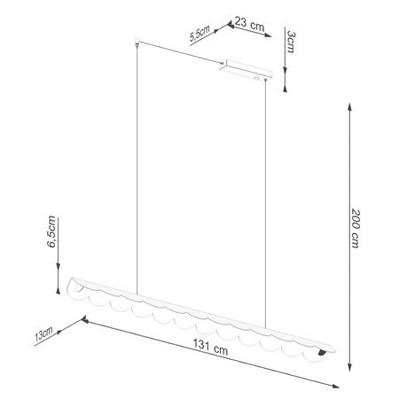 Lampa wisząca BISCUIT biała LED 4000K (TH.533) - Thoro Lighting