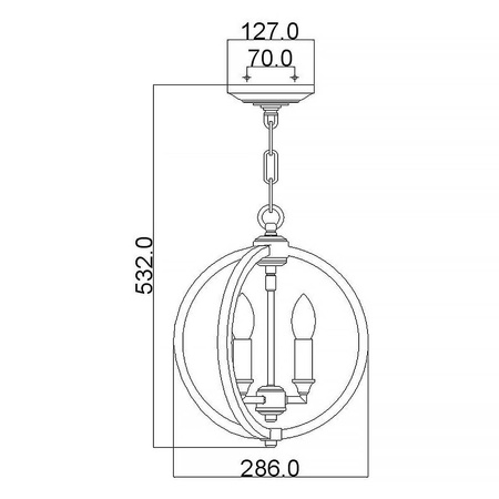Lampa wisząca  Corinne (FE-CORINNE-3P-S-BB) - Elstead Lighting
