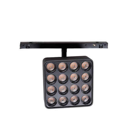 MAXLIGHT N0013N raster MICRO11 12W Czarny kwadrat 3000K On-Off