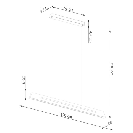Lampa wisząca SKOG 120 LED 3000K (TH.347) - Thoro Lighting