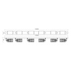 VERTICAL WHITE SPOT 6xGU10 (ML0307) - Milagro